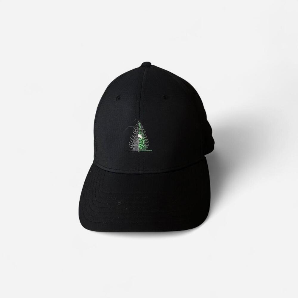 TaylorMade Black Pine Tree Embroidered Adjustable Golf Hat Cap OSFA
